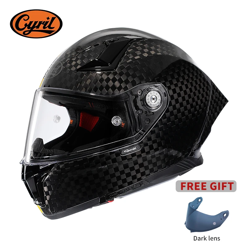 Carbon Fiber Lightweight Motorcycle Helmet - Unisexe léger en Fiber de carbone