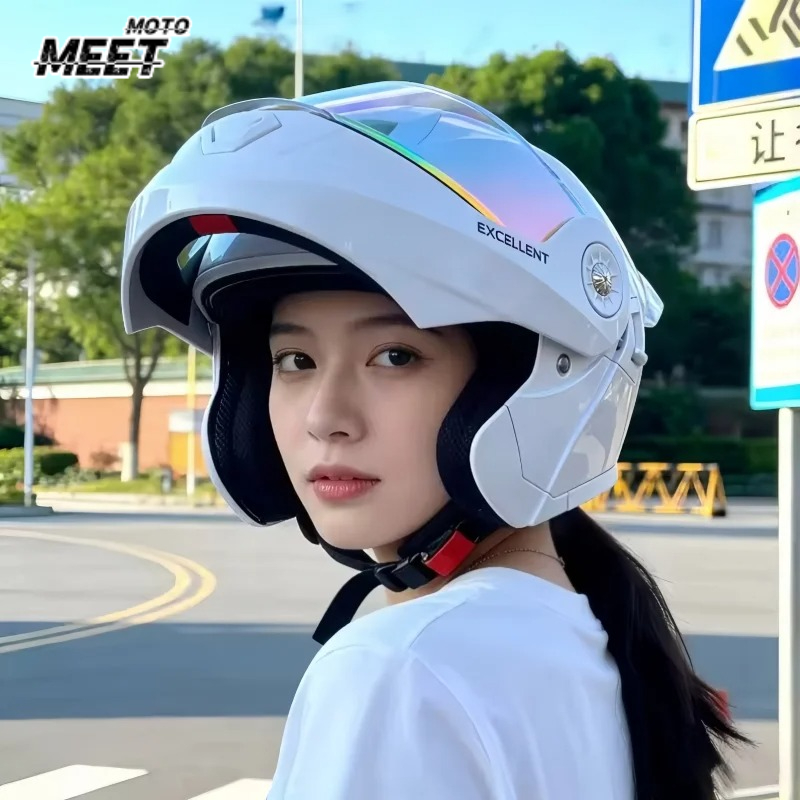 Motorcycle Helmet Inner Sun Visor Lens - Casque de moto modulable quatre saisons,