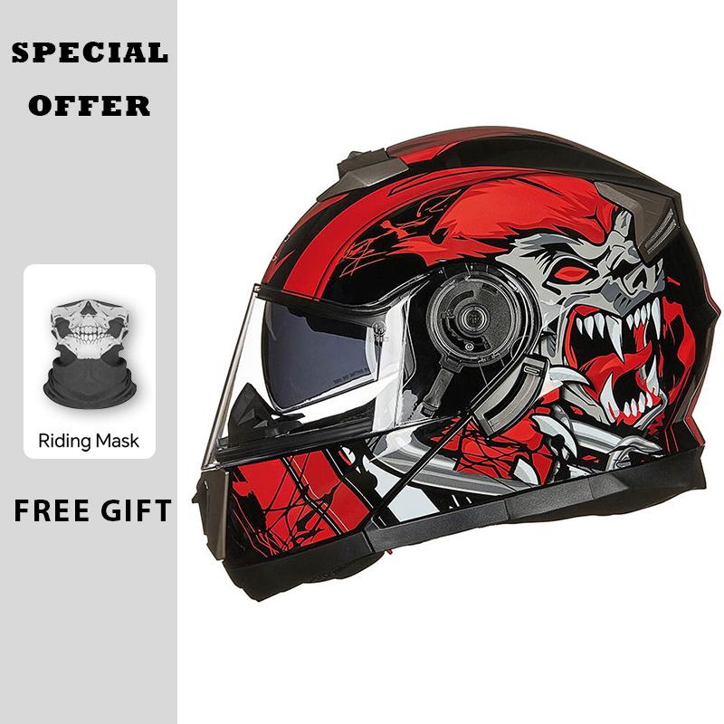 Modular Flip Up Motorcycle Helmet Dot Approved - Casques de Moto Casque rabattable modulaire