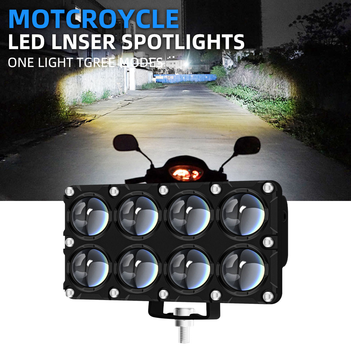 Universal Motorcycle Led Headlight Projector - Phare auxiliaire de moto à 6/8/10