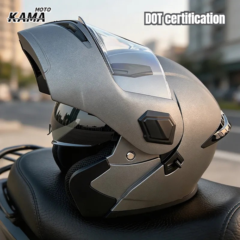 Modular Flip Up Motorcycle Helmet Dot Approved - Casque de moto modulaire à visière
