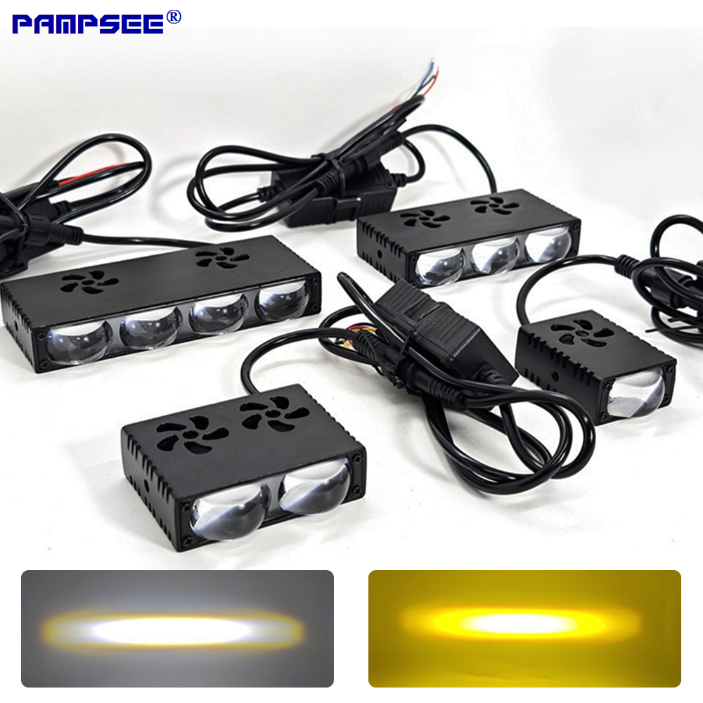 Universal Motorcycle Led Headlight Projector - Calandre de voiture phare LED lampe