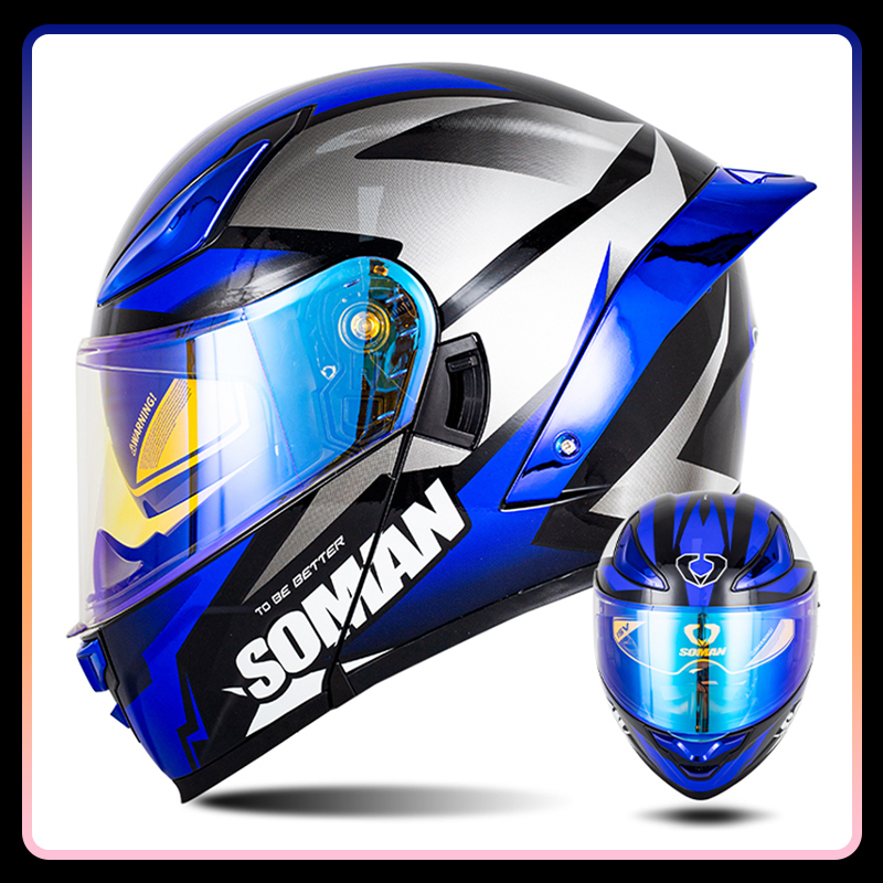 Casque de moto intégral approu - Modular Flip Up Motorcycle Helmet Dot Approved avis et prix