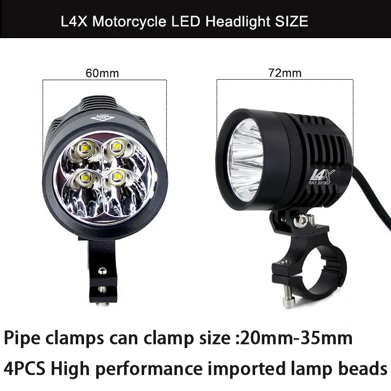 Phare de moto à LED bicolore,  - Universal Motorcycle Led Headlight Projector avis et prix