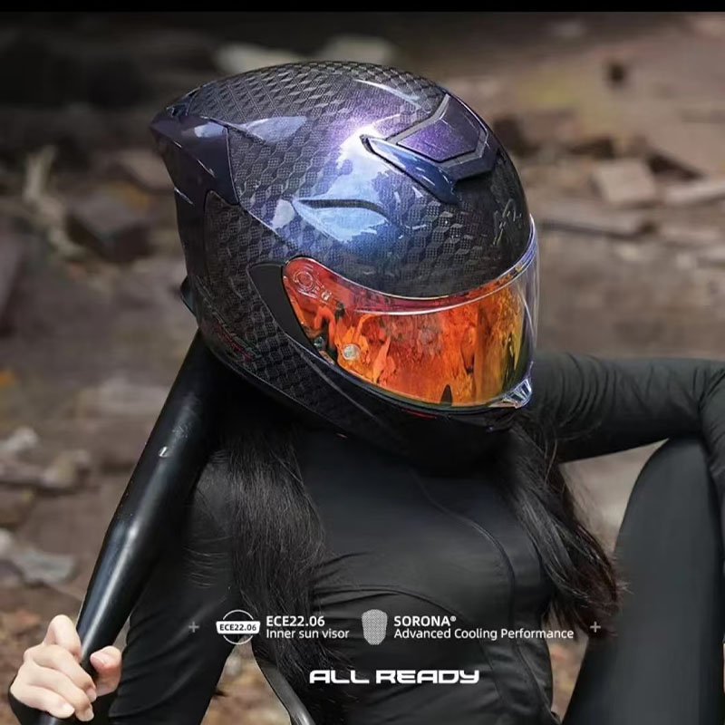 Casque de Moto en Fibre de Car - Carbon Fiber Lightweight Motorcycle Helmet avis et prix