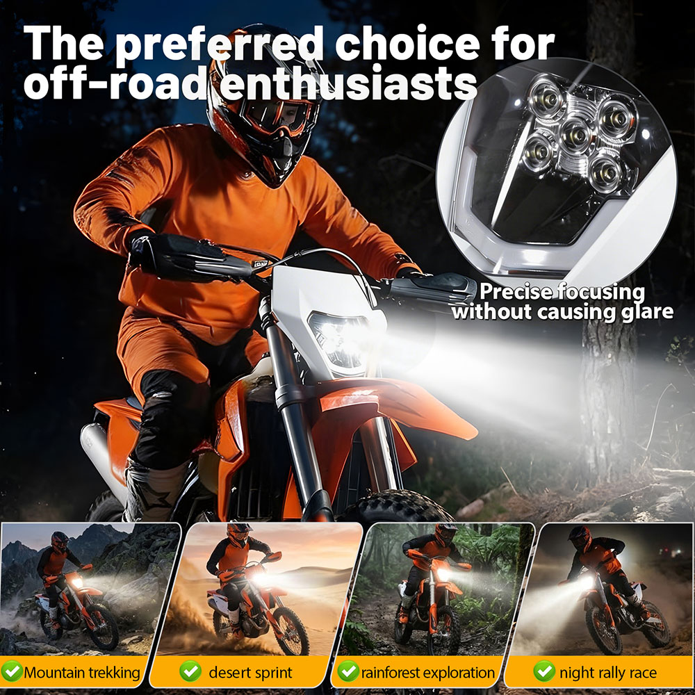 Phare avant à 5 LED universel  - Universal Motorcycle Led Headlight Projector avis et prix
