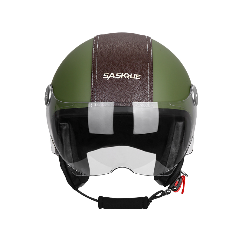 Casque de moto vintage 3/4 ouv - Vintage Open Face Retro Helmet avis et prix