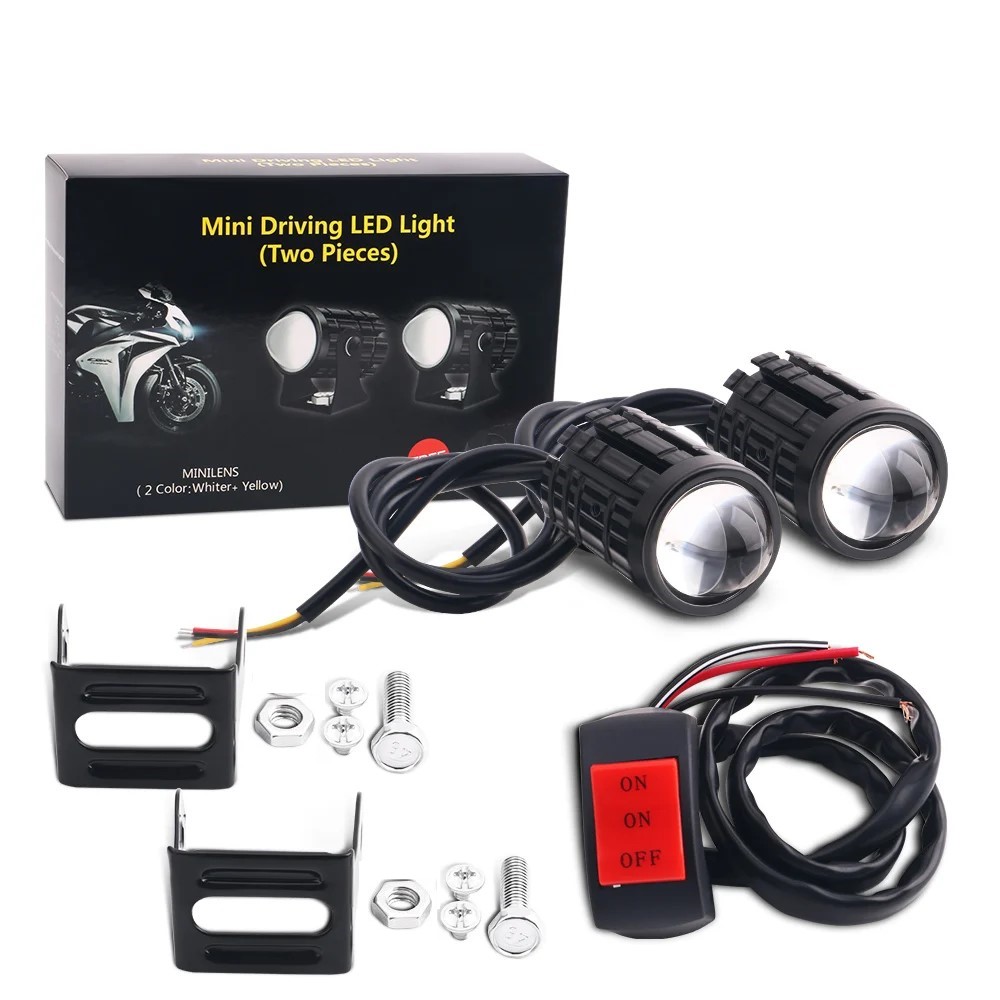 1/2 pièces universel moto phar - Universal Motorcycle Led Headlight Projector avis et prix