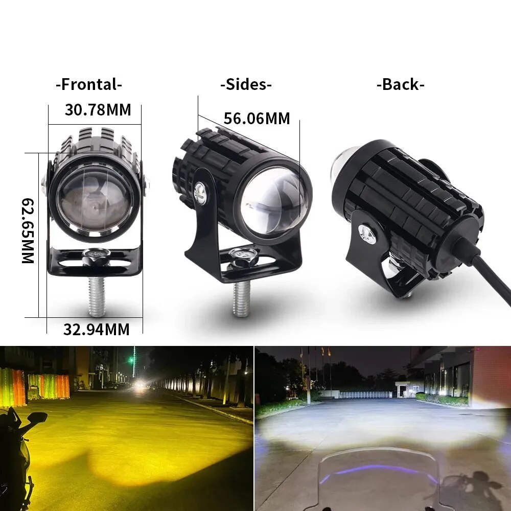1/2 pièces universel moto phar - Universal Motorcycle Led Headlight Projector avis et prix