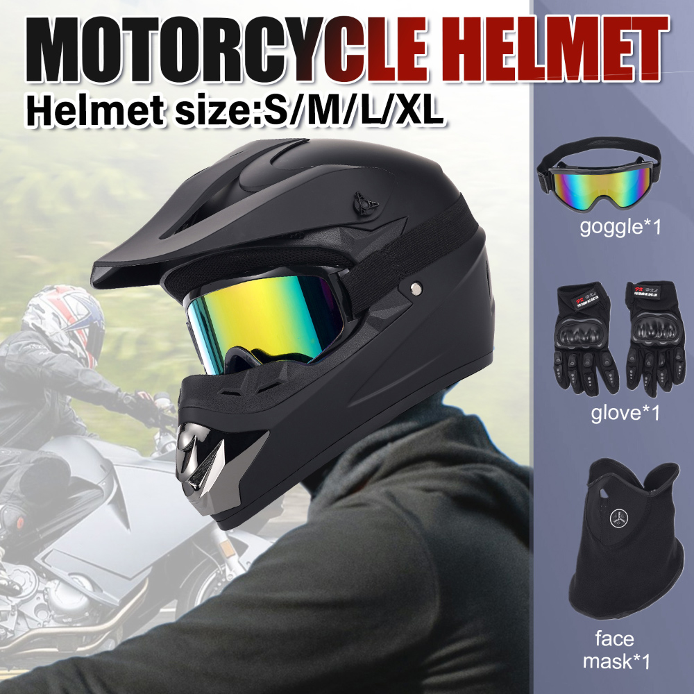 Casque de moto tout-terrain, e - Off Road Motocross Helmet Goggles Set avis et prix