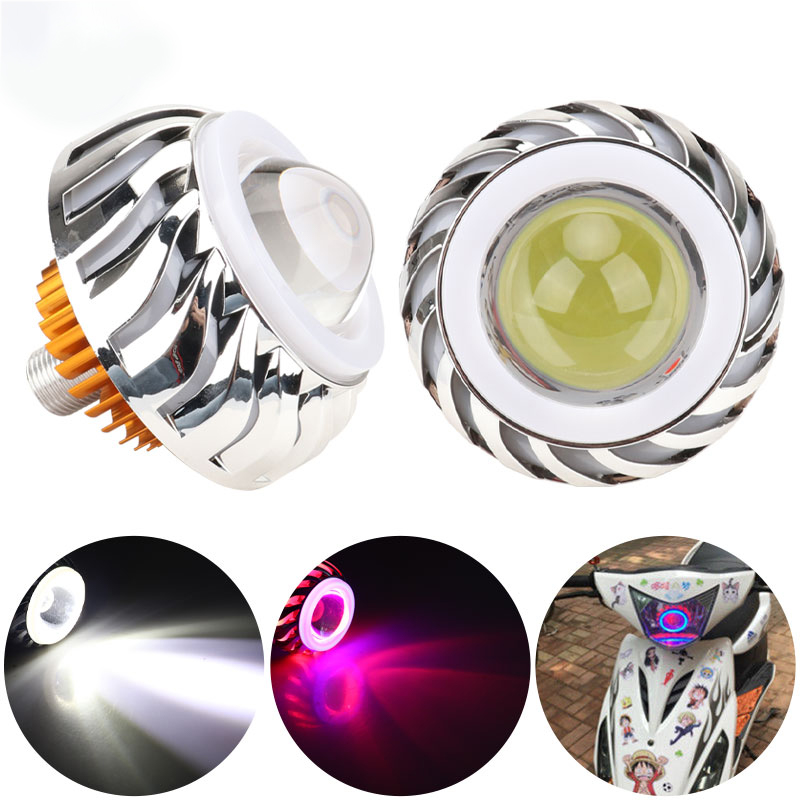 1pc Phare de moto à double hal - Universal Motorcycle Led Headlight Projector avis et prix