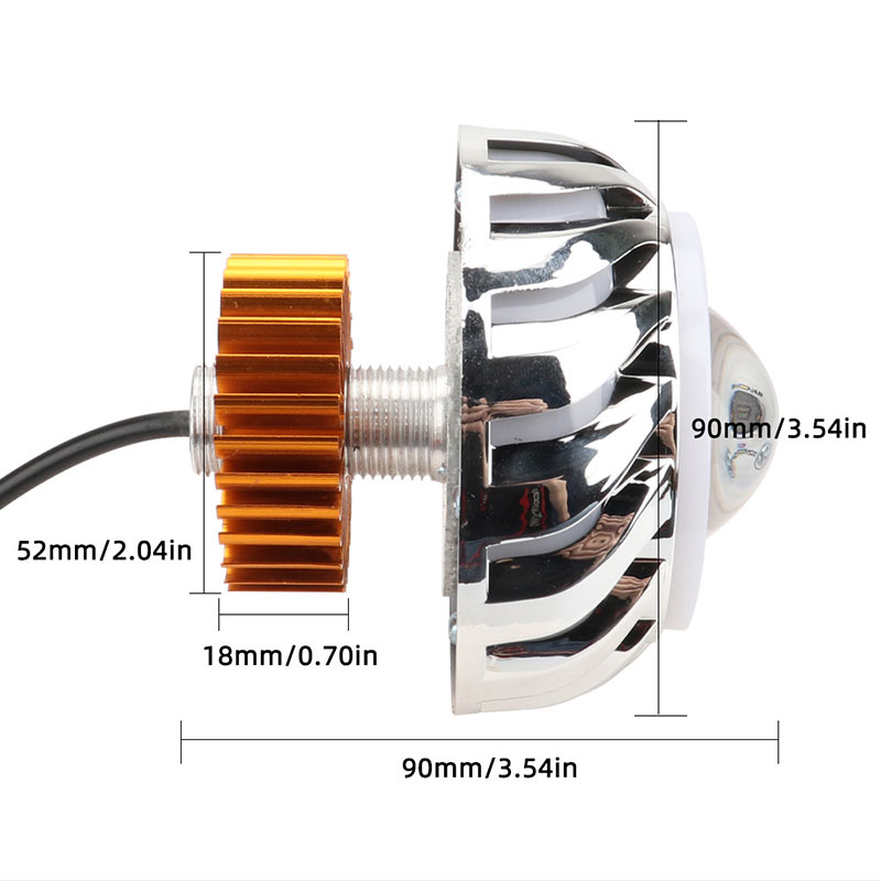 1pc Phare de moto à double hal - Universal Motorcycle Led Headlight Projector avis et prix
