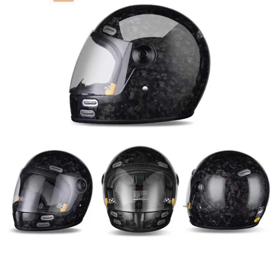 Casque intégral en fibre de ca - Carbon Fiber Lightweight Motorcycle Helmet avis et prix
