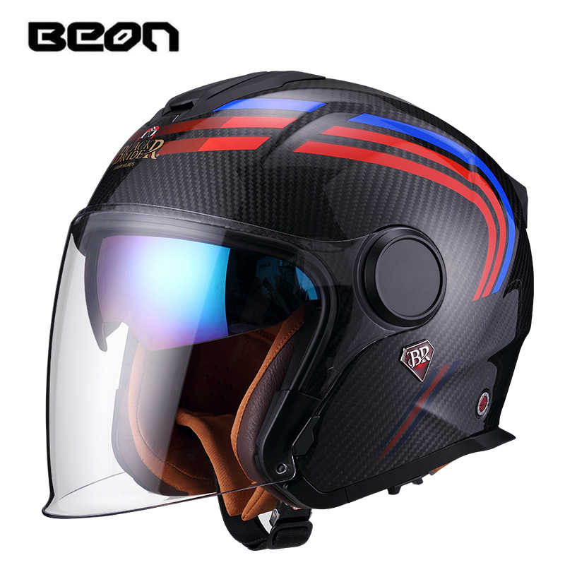 Casque de moto BEON BR23 en fi - Carbon Fiber Lightweight Motorcycle Helmet avis et prix