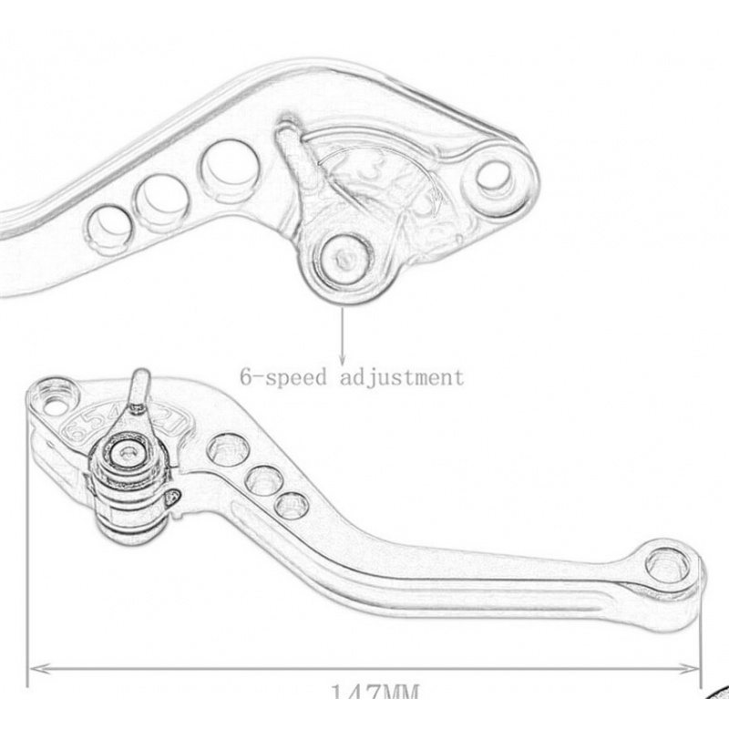 Levier d'embrayage jeu de levi - Cnc Aluminum Adjustable Brake Clutch Levers avis et prix