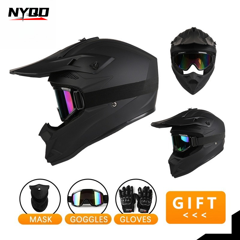 Casque de motocross intégral r - Off Road Motocross Helmet Goggles Set avis et prix