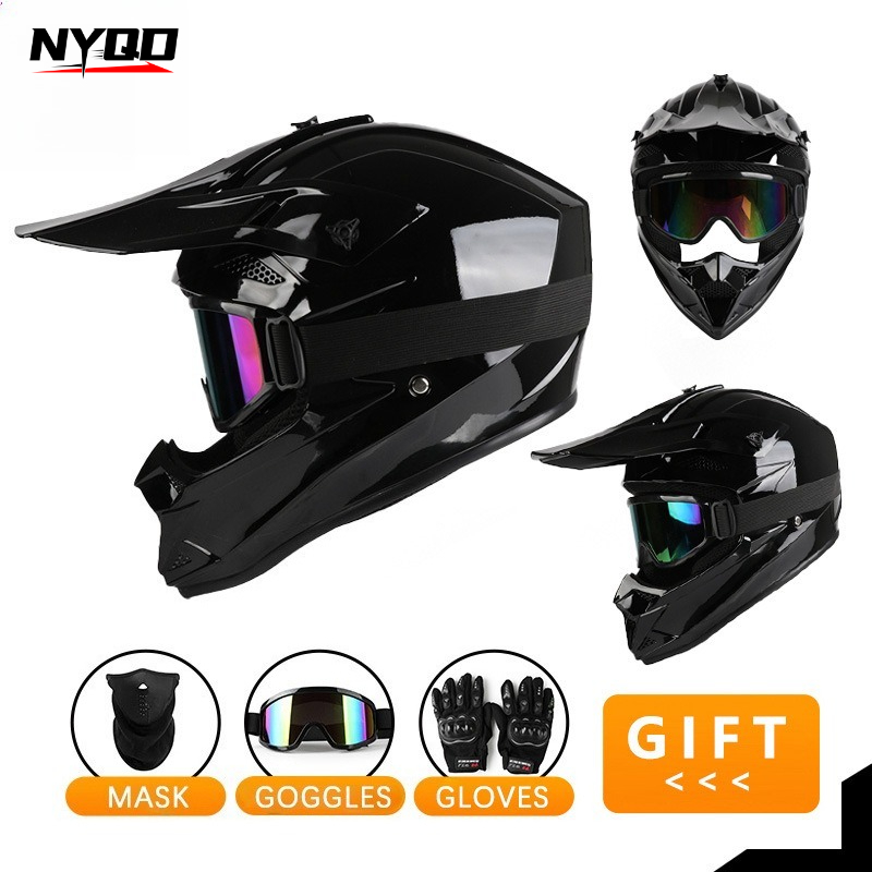 Casque de motocross intégral r - Off Road Motocross Helmet Goggles Set avis et prix