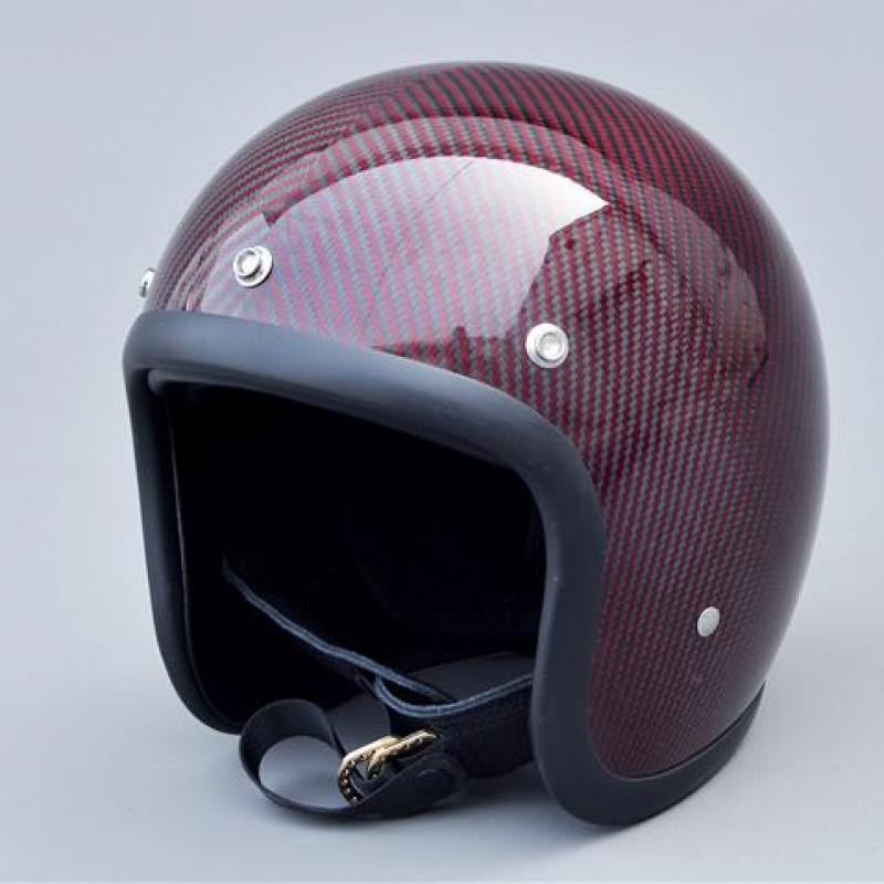 Casque ouvert vintage classiqu - Carbon Fiber Lightweight Motorcycle Helmet avis et prix