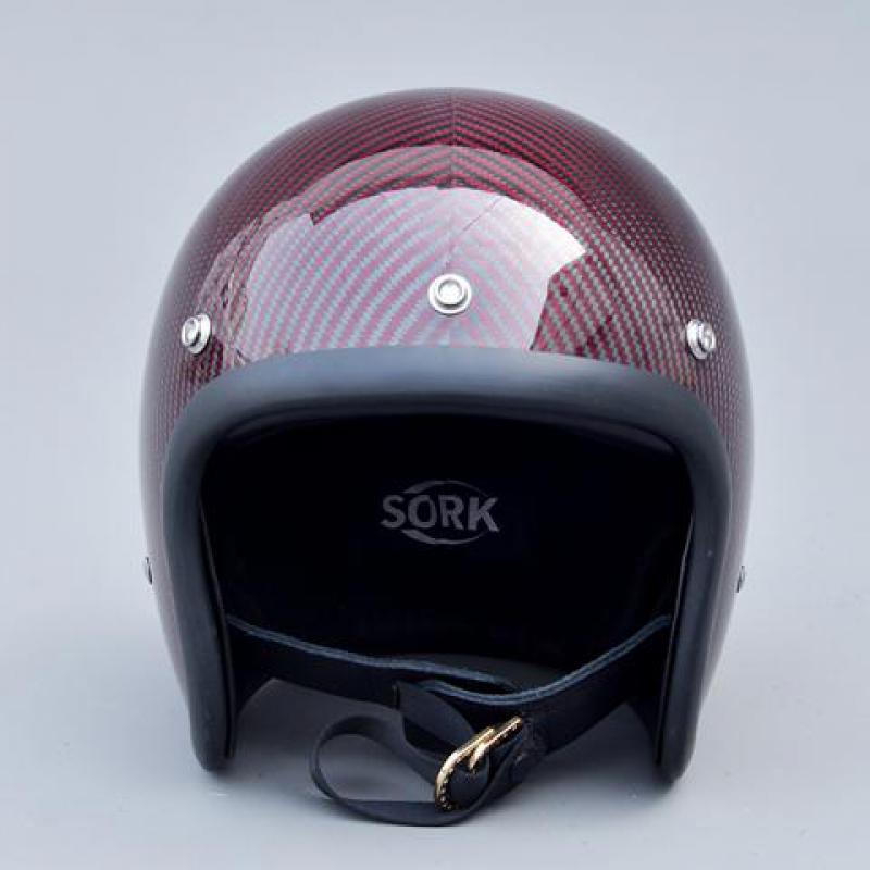 Casque ouvert vintage classiqu - Carbon Fiber Lightweight Motorcycle Helmet avis et prix