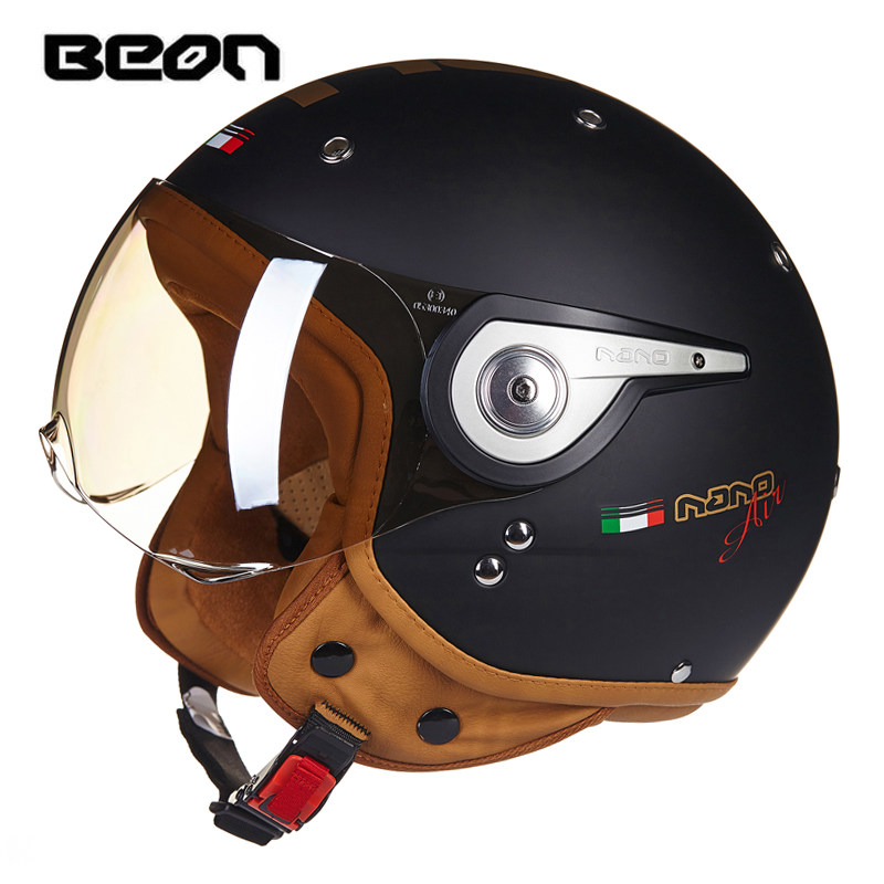 BEON B-110 Casque de moto beon - Vintage Open Face Retro Helmet avis et prix