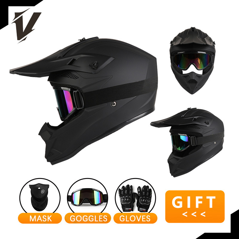 Ensemble de casque de moto tou - Off Road Motocross Helmet Goggles Set avis et prix