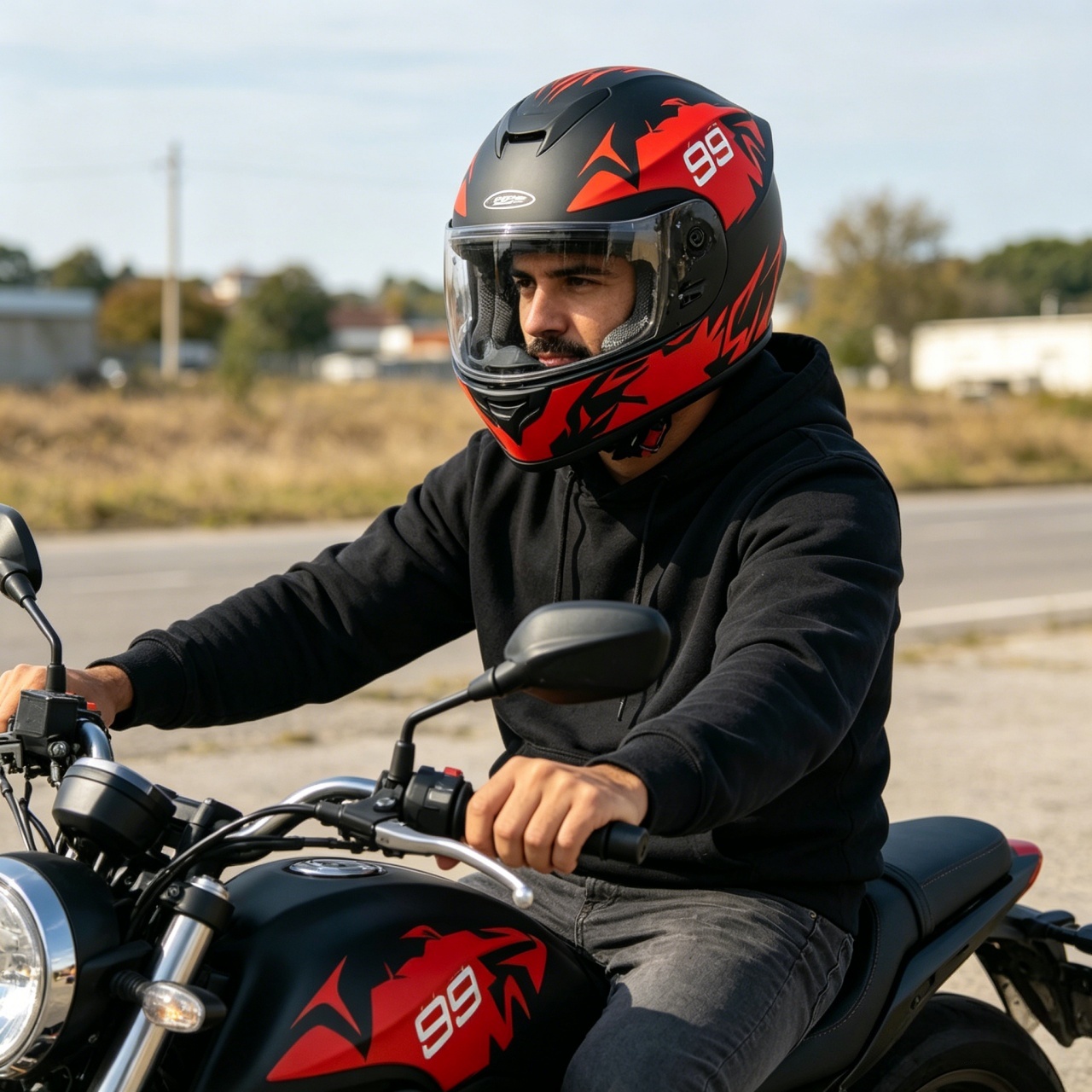 Casque de moto intégral pour h - Dual Visor Motorcycle Racing Helmet avis et prix
