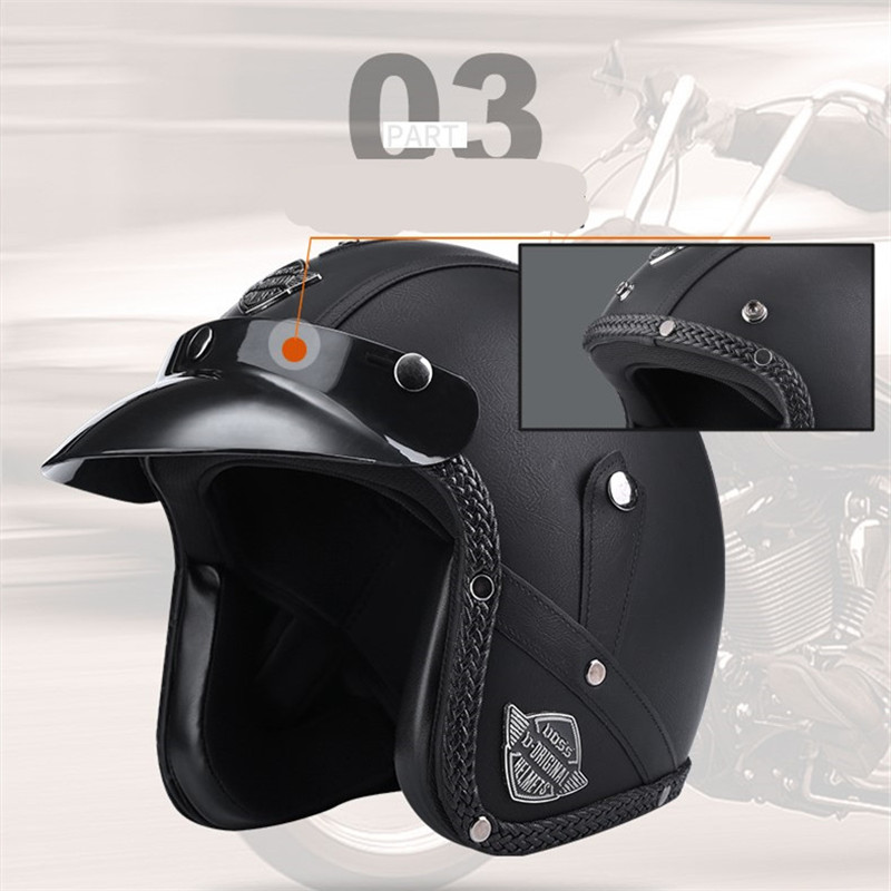 Casques de Moto rétro pour hom - Vintage Open Face Retro Helmet avis et prix