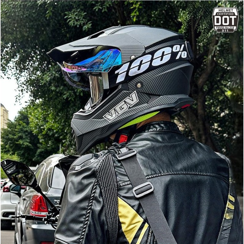 Casque de moto VGV Motocross c - Full Face Motorcycle Helmet With Bluetooth avis et prix