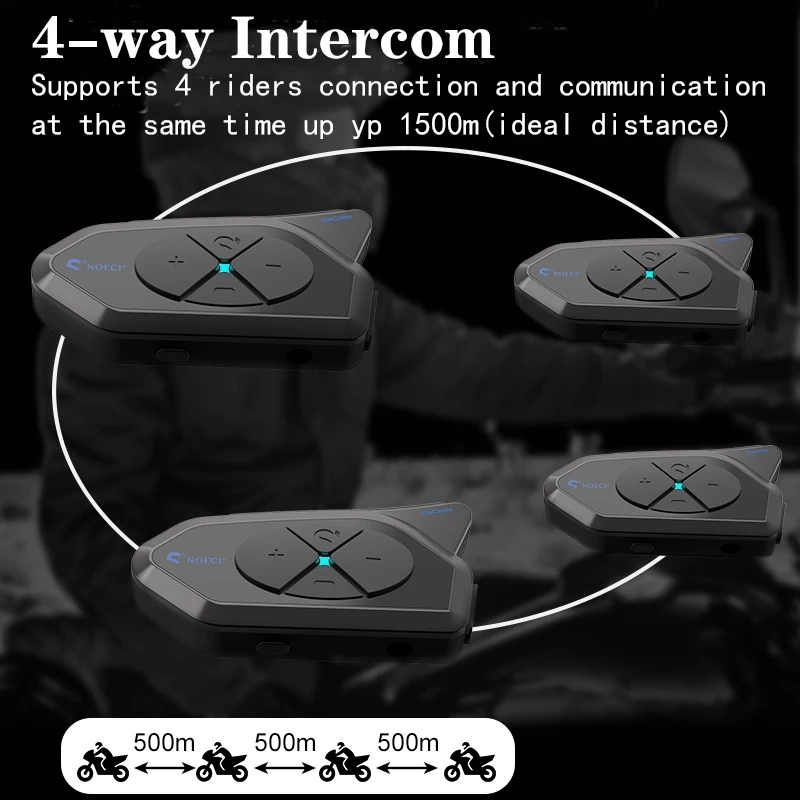 GOCOM4-Oreillette Bluetooth po - Universal Motorcycle Helmet Intercom Headset avis et prix