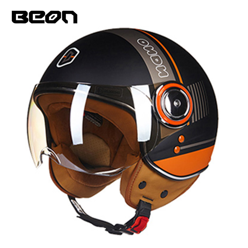 Casque de moto BEON 110B à fac - Vintage Open Face Retro Helmet avis et prix