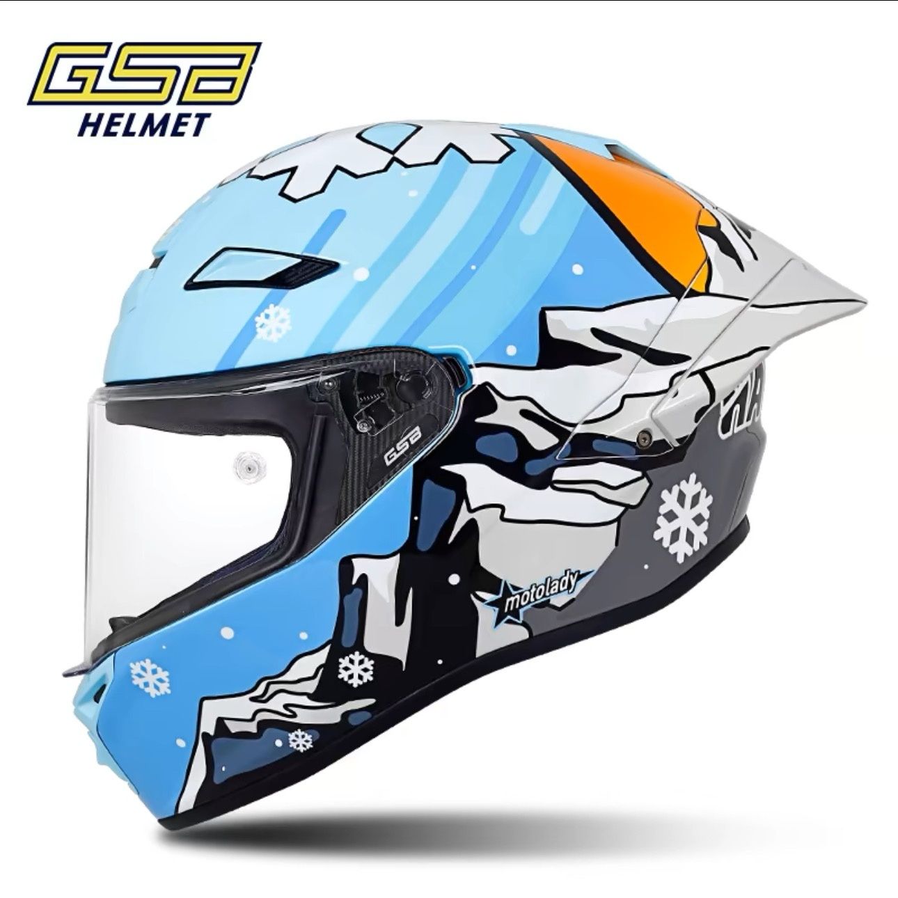 Casque en fibre de carbone GSB - Carbon Fiber Lightweight Motorcycle Helmet avis et prix